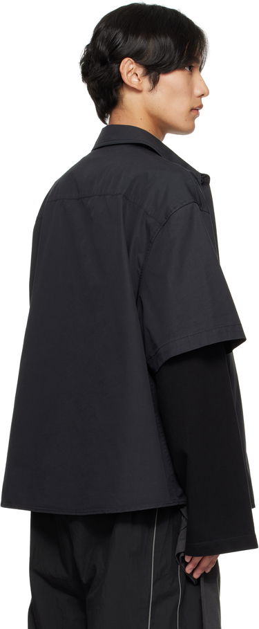 Košeľa We11done We11done Logo Long-Sleeved Layered Shirt Čierna | WD-SH2-25-180-U-CH, 2