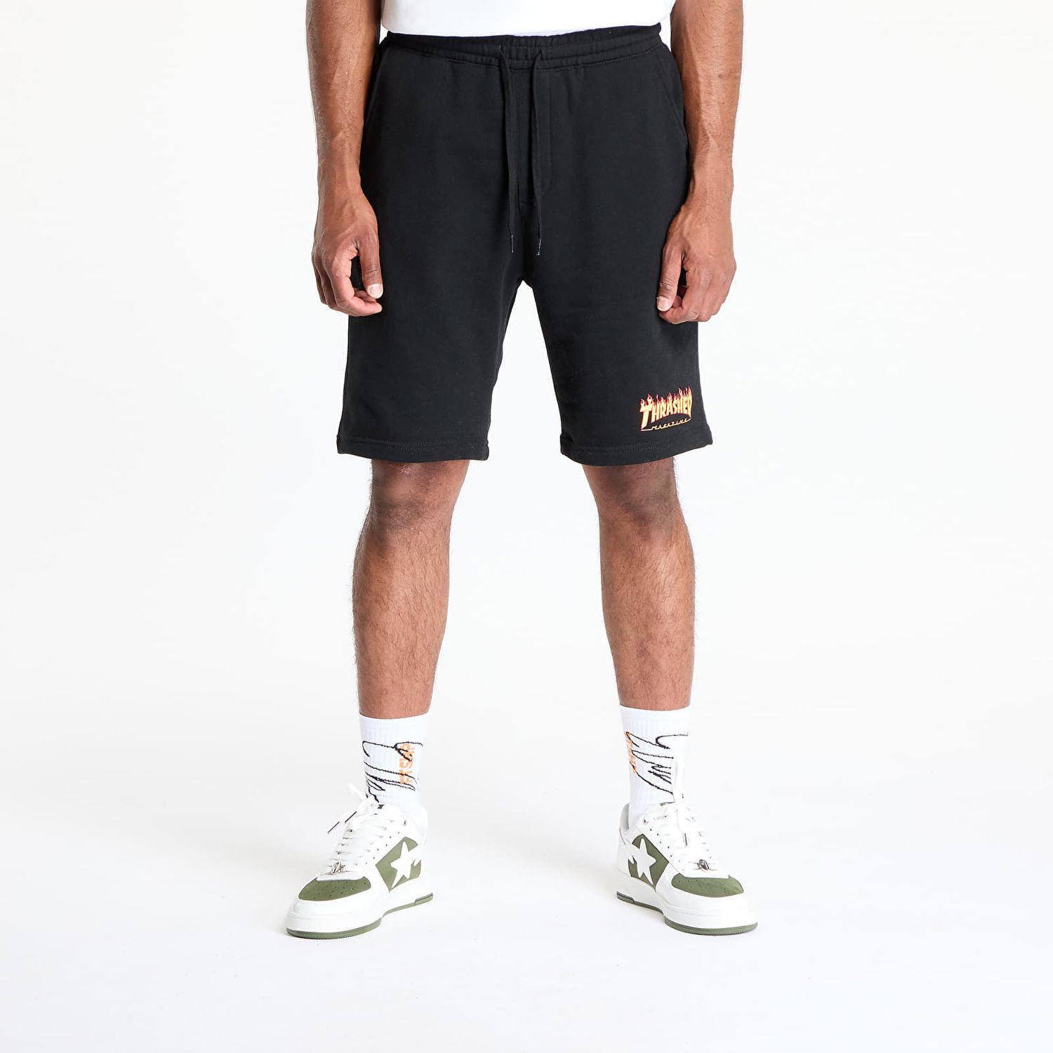 Šortky Thrasher Thrasher Flame P.E. Shorts Čierna | 145572, 0