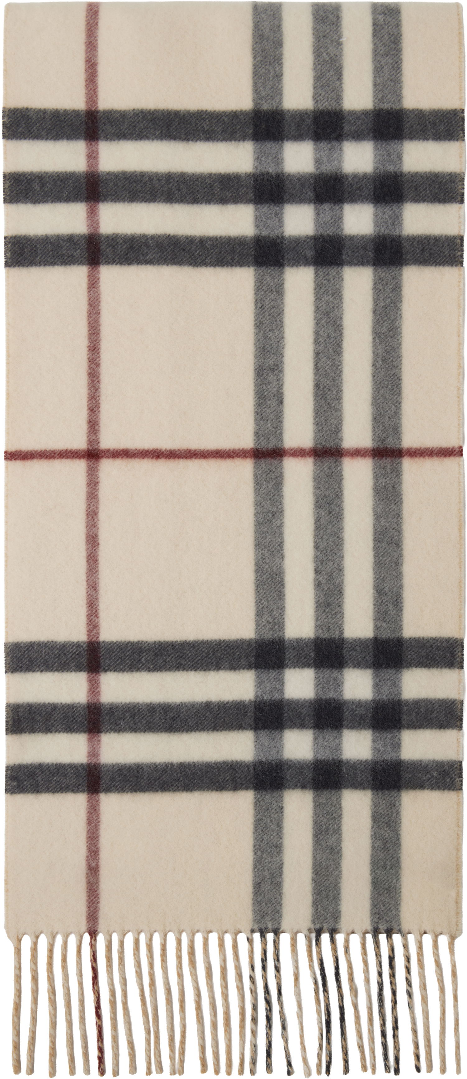 Šál Burberry Burberry Reversible EKD Check Cashmere Scarf Béžová | 8095224, 1