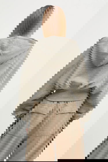 Mikina Rick Owens Rick Owens DRKSHDW Collage Gimp Cropped Hoodie Šedá | DS02E7233.FGM, 2