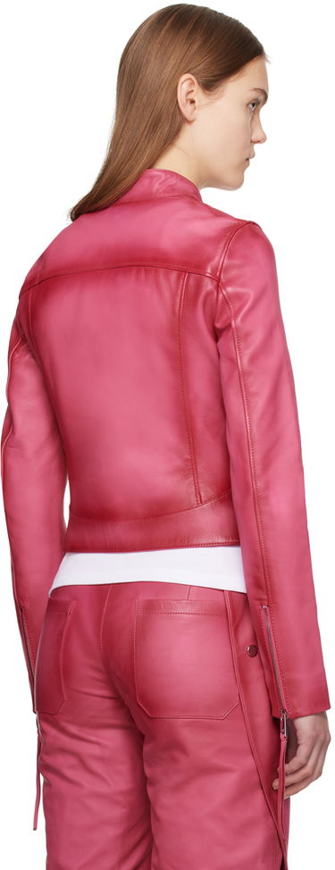 Bunda Blumarine Blumarine  Leather Biker Jacket Ružová | P422L051A, 2