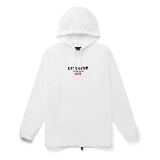 Mikina Vans Logo Printing Hooded Jacket Biela | VN0A489XWHT