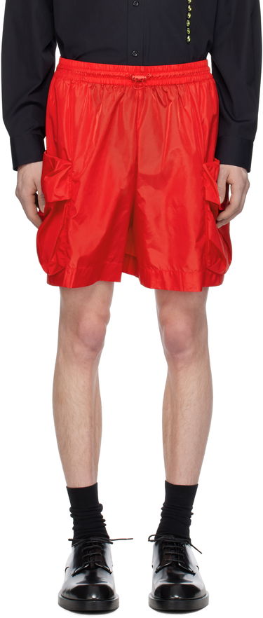 Šortky Simone Rocha Simone Rocha Cargo Flap Pocket Drawstring Shorts Červená | 4135 1067, 0