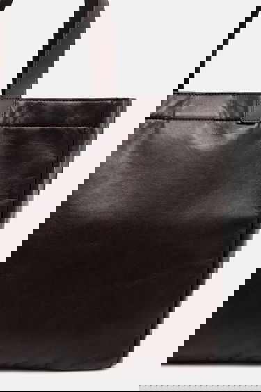 Tote bag Anine Bing Leo Embossed Leather Tote Bag Hnedá | A.13.11841, 2