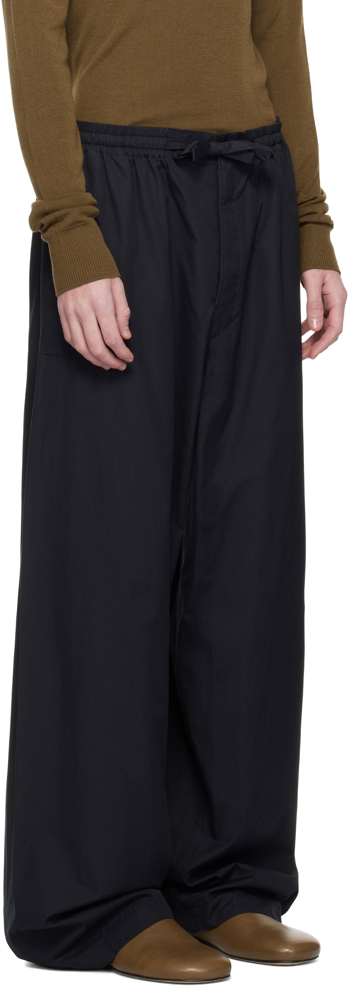 Nohavice LEMAIRE Lemaire Multi-Topstitch Taekwondo Trousers Čierna | PA1149 LF839, 1