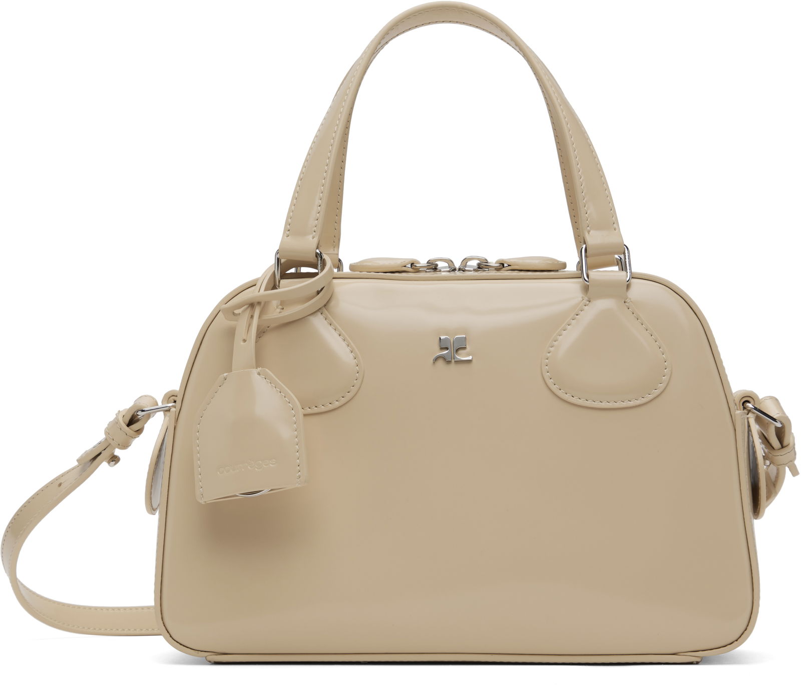 Studded Leather Bowling Bag