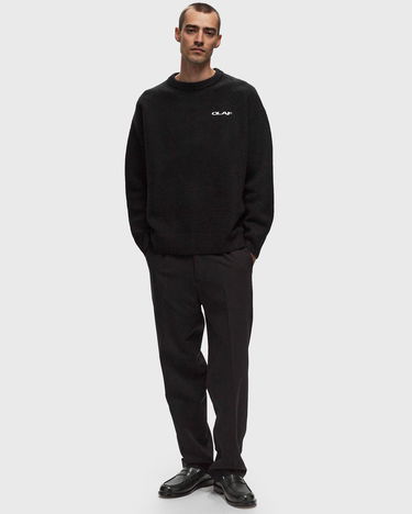 Mikina ØLÅF Drift Knitted Crewneck Sweatshirt Čierna | M180703-BLACK, 1