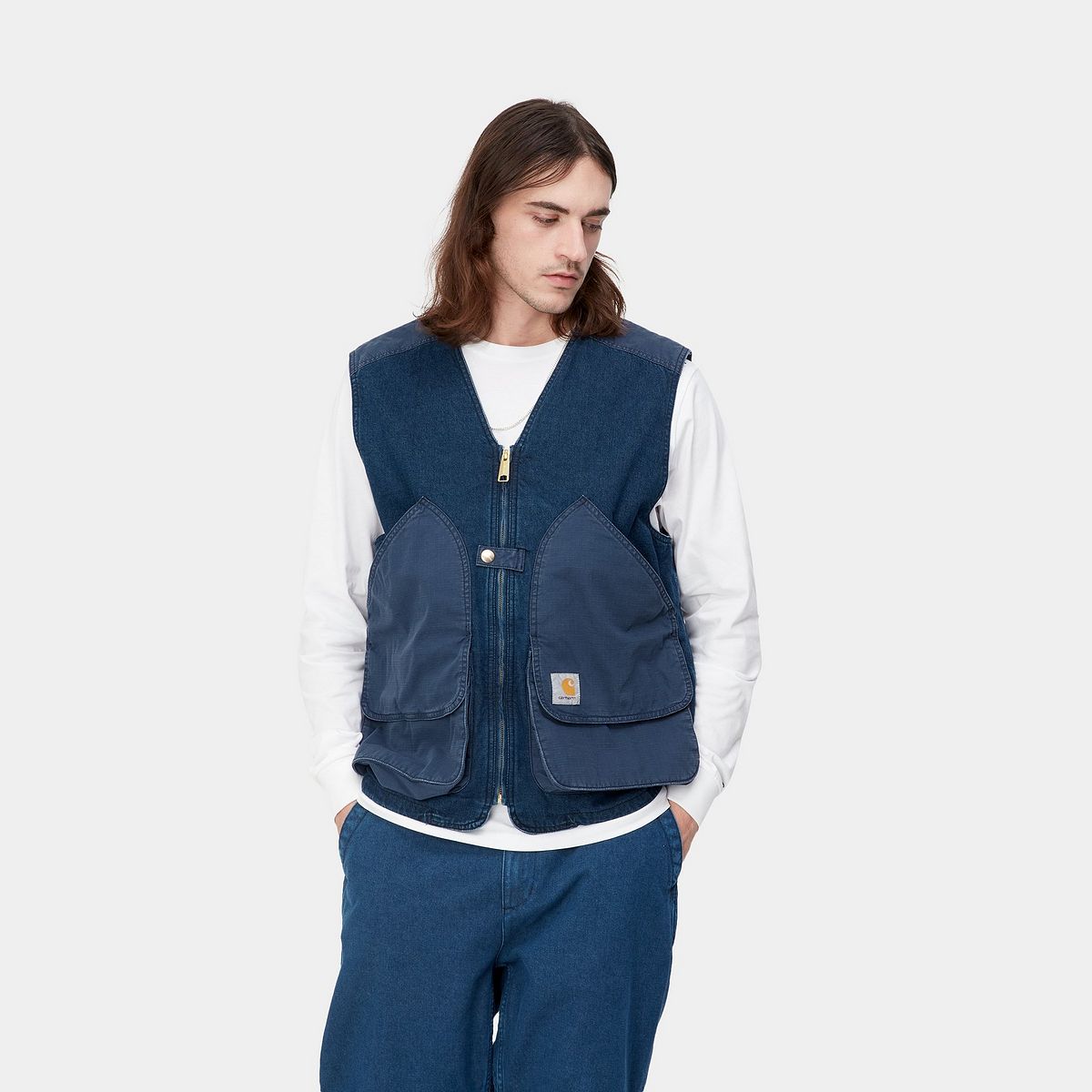 Alma Vest "Blue stone washed"