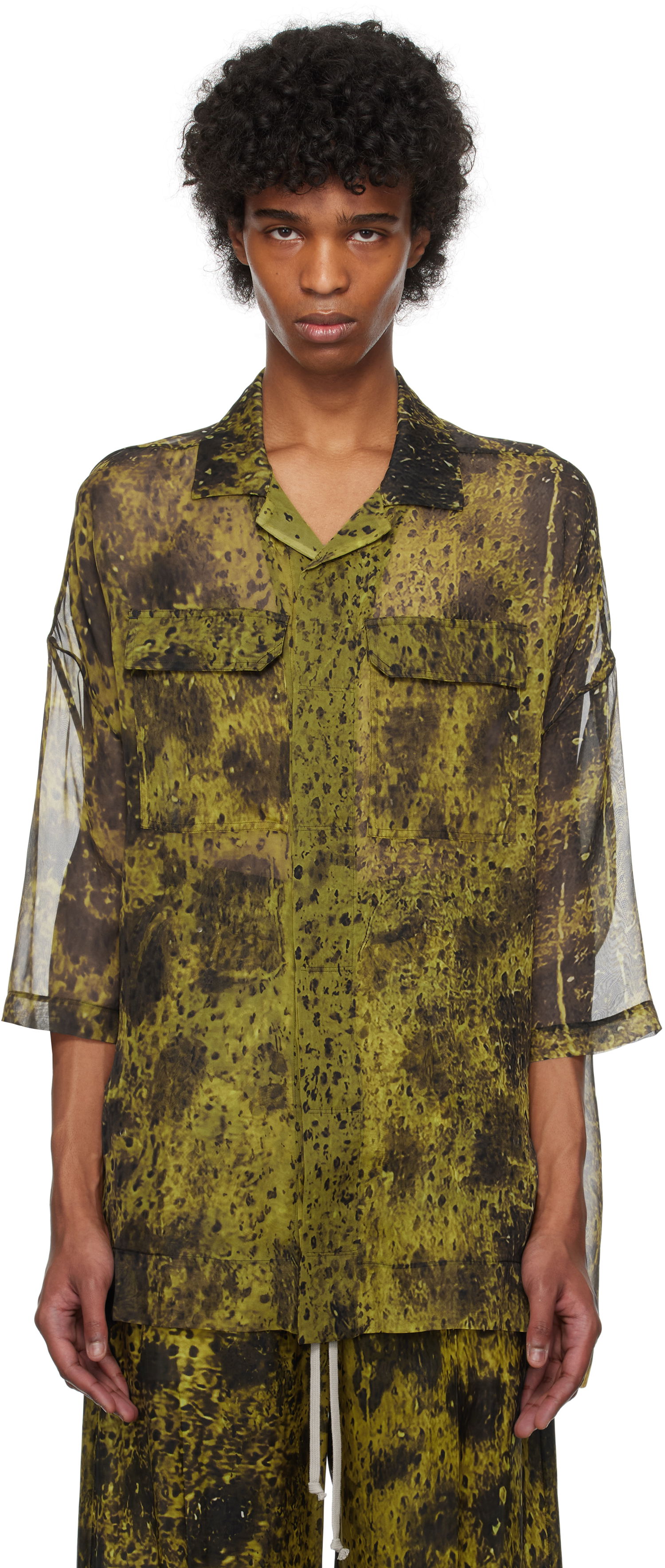 Košeľa Rick Owens Rick Owens Hollywood Magnum Tommy Shirt Zelené | RU01E5298 SP1, 0