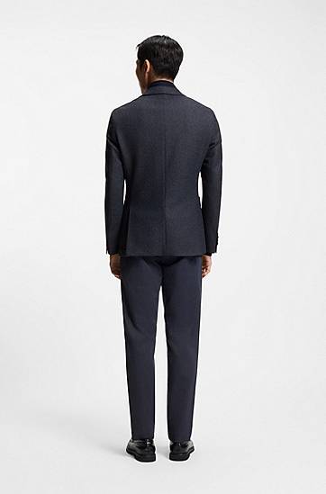 Bunda BOSS Slim-fit jacket with integrated bib Navy | 50551589, 1