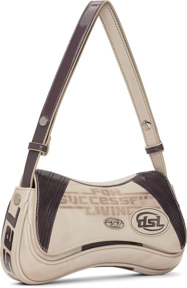 Taška cez rameno Diesel Diesel Play Glossy Clutch Bag Béžová | X10202 P8071, 1