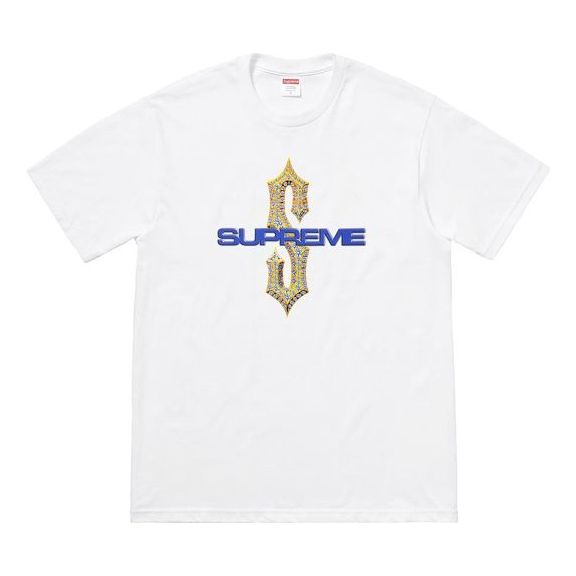 Tričko Supreme Diamonds Tee Biela | SUP-SS18-0086