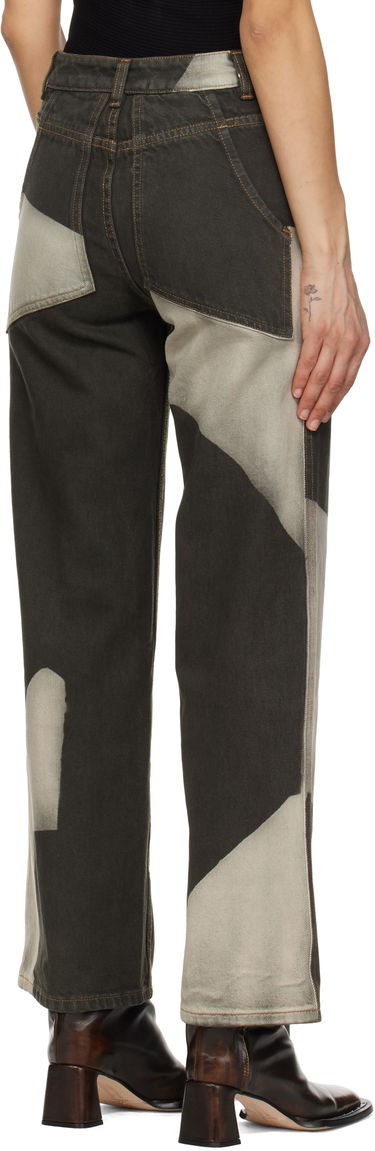 Džínsy Eckhaus Latta Eckhaus Latta Wide Leg Jeans Zelené | 334-EL-PS25-T -, 2