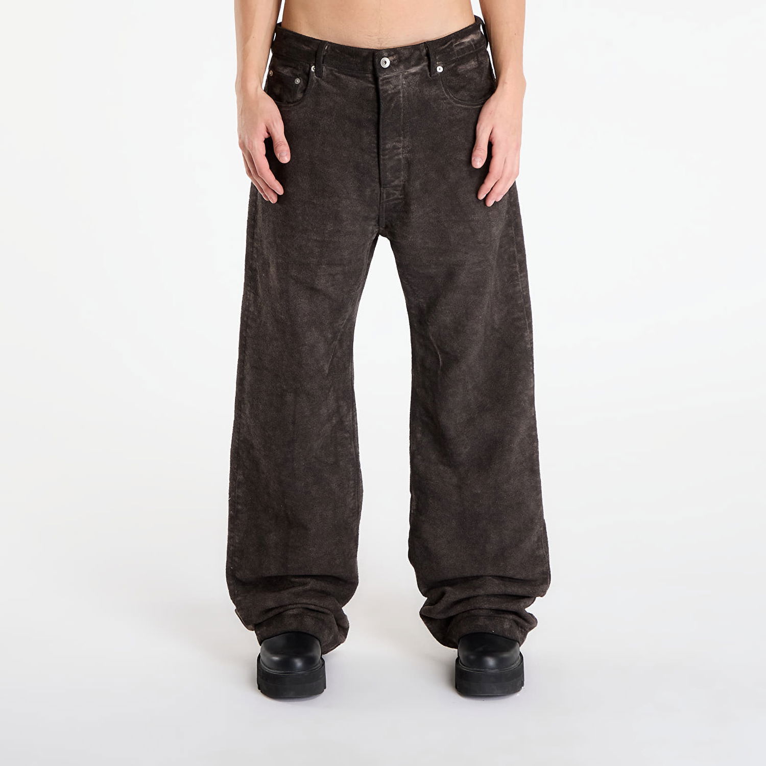 Džínsy Rick Owens Rick Owens DRKSHDW Geth Wide Leg Jeans Hnedá | DU02E7351 BMO 78, 0