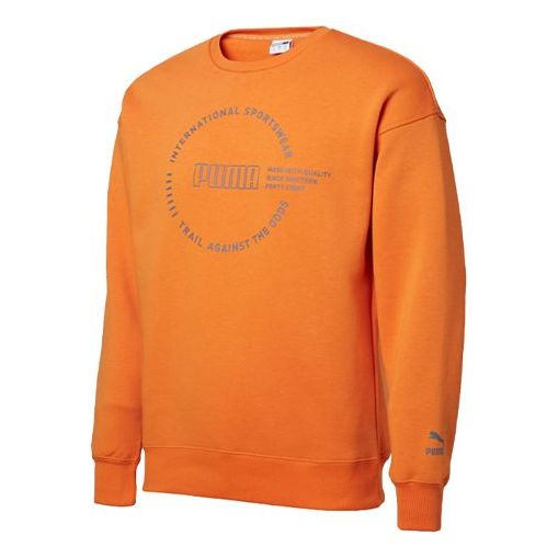 Sveter Puma Alphabet Logo Print Fleece Crewneck Sweatshirt Oranžová | 597200-17