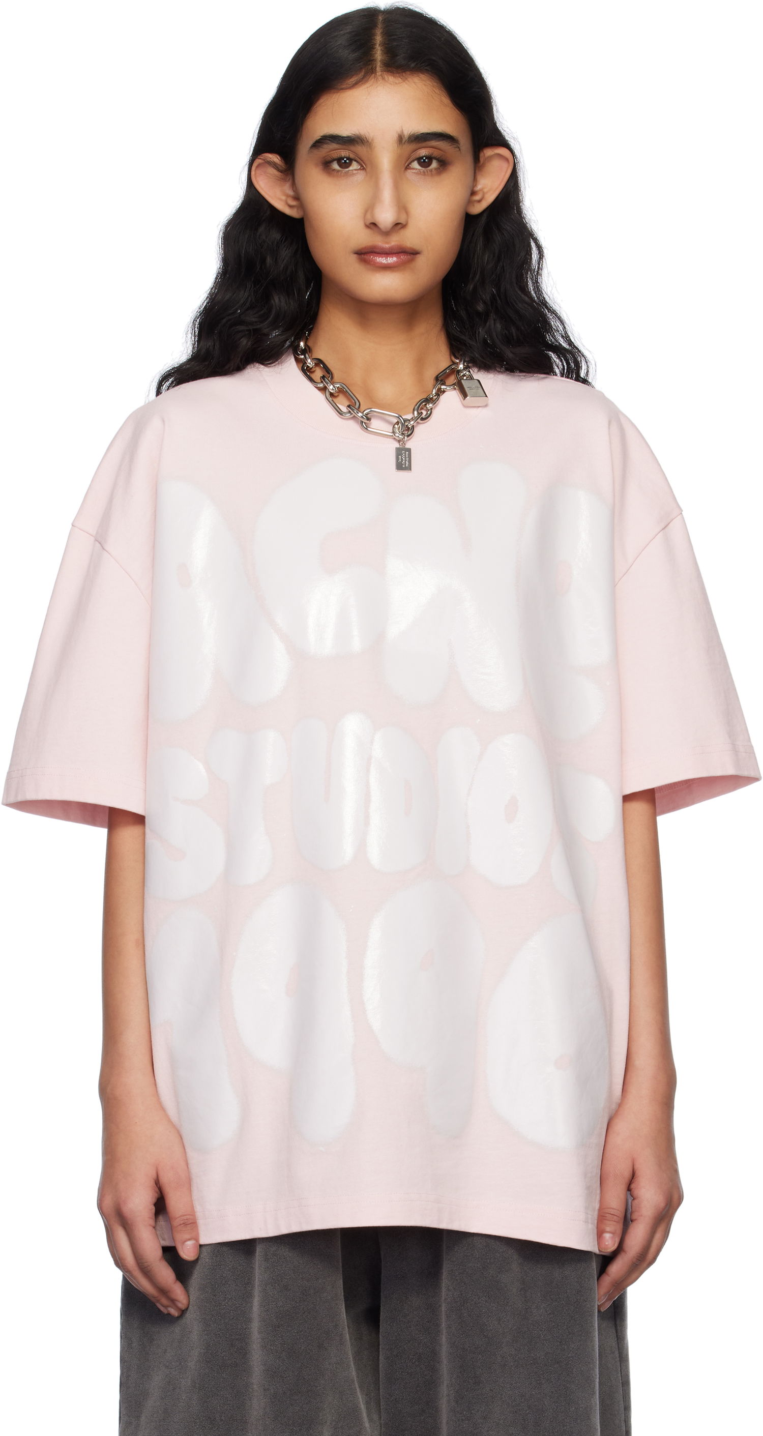 Tričko Acne Studios Acne Studios Relaxed Fit Logo T-Shirt Ružová | CL0333-, 0