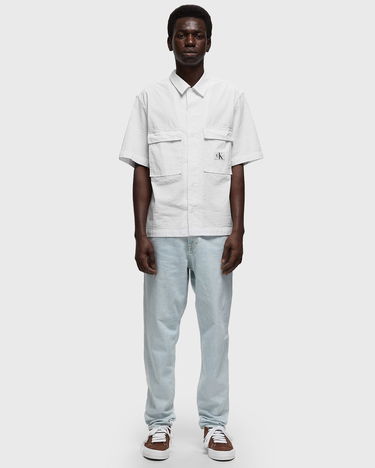 Tričko CALVIN KLEIN SEERSUCKER SS SHIRT Biela | J30J325175YAF, 1