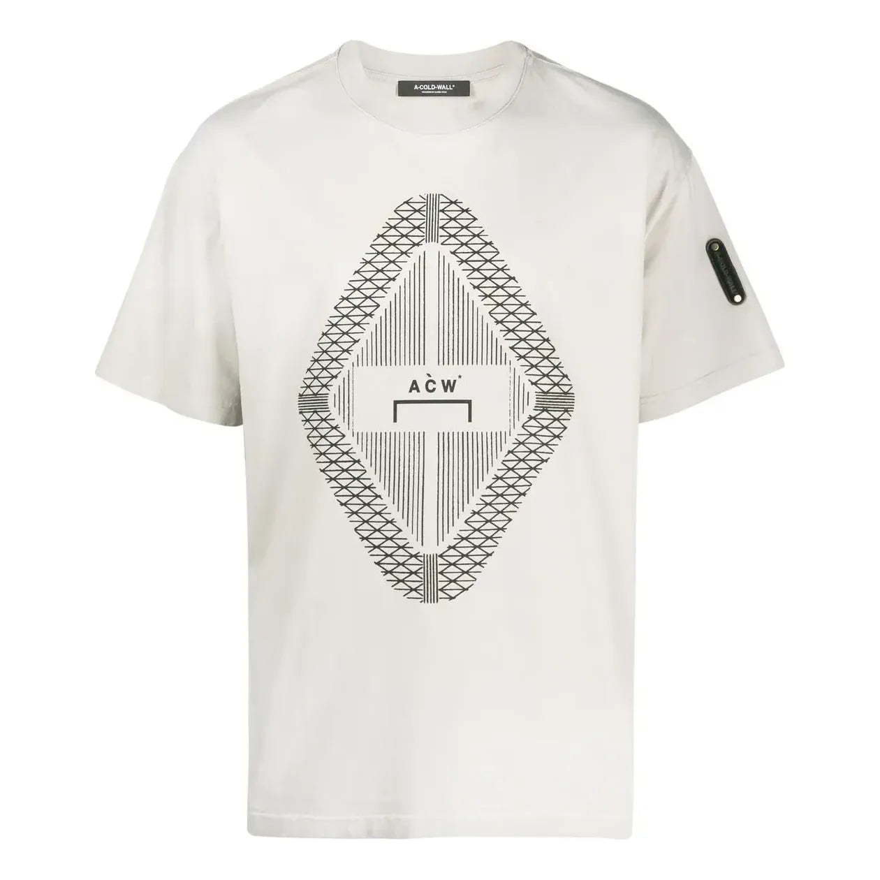 Tričko A-COLD-WALL* Diamond Logo Print T-Shirt Biela | ACWMTS133-LGGR, 0