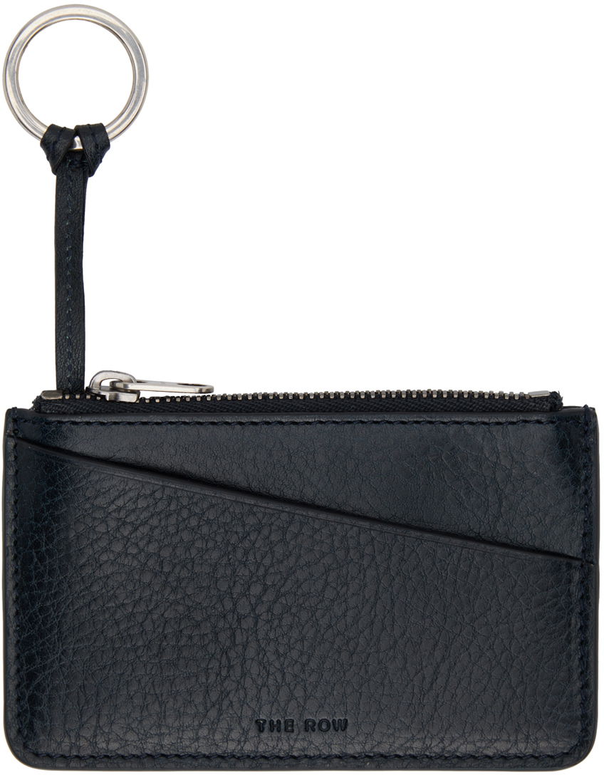 Peňaženka The Row Leather Zipped Keychain Wallet Modrá | W1413M-L136, 0