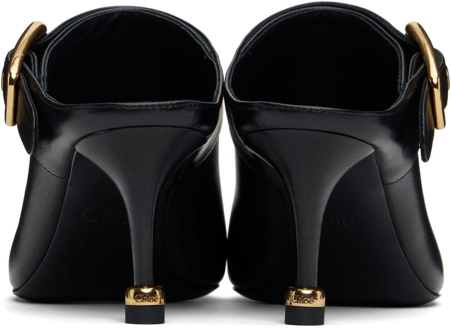 Tenisky a topánky CHLOÉ Chloé Andrea Buckle Leather Mules Čierna | CHC25S08CQK, 1