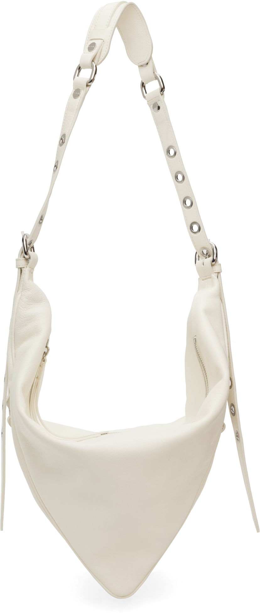 Taška cez rameno BY FAR BY FAR Trayana Washed Leather Shoulder Bag Biela | MWBSB063LL034WH020PL