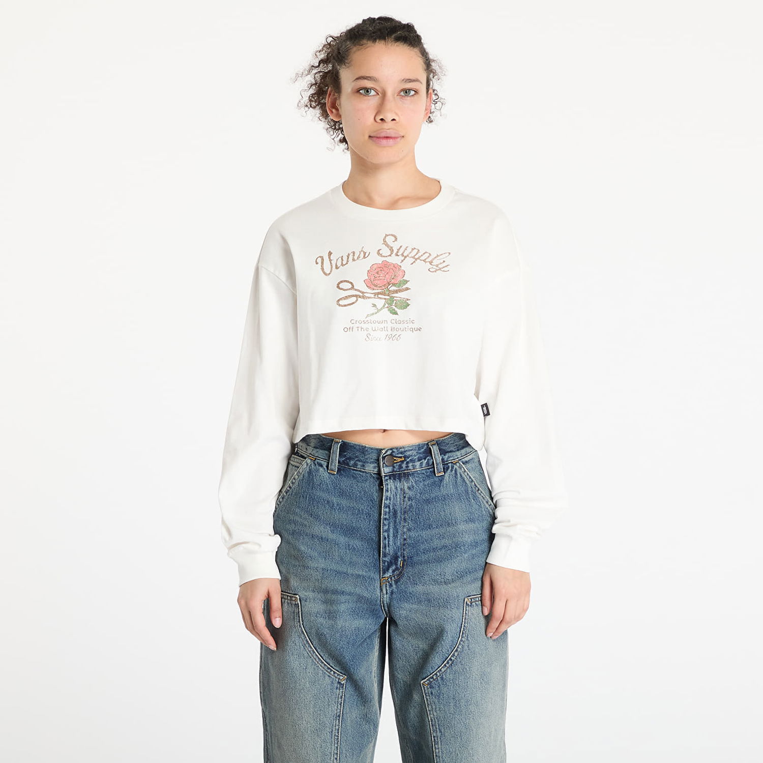 Sveter Vans Vans Supply Boutique Longsleeve Cropped T-Shirt Biela | VN000MDCFS81, 0