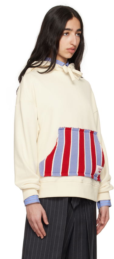 Mikina Charles Jeffrey Loverboy Charles Jeffrey LOVERBOY Knit Patch Rabbit Ears Hoodie Biela | 54100901, 4