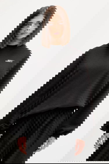 Mikina Puma Smooth Cotton Oversized Sweatshirt PUMA x ROSÉ Čierna | 633803, 0