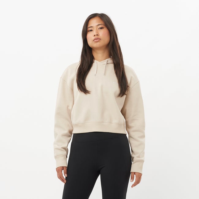 Mikina Salomon Cropped Hoodie Béžová | LC2522900, 0