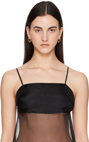 Náušnice FERRAGAMO Ferragamo Gancini Earrings Metalická | 780397, 2