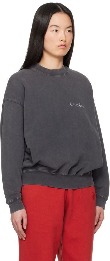 Mikina Anine Bing Anine Bing Jaci Lyrics Sweatshirt Šedá | A-08-10904-WBL1, 1