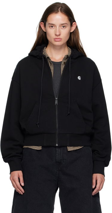 Mikina Carhartt WIP Work In Progress Casey Full-Zip Cropped Hoodie Čierna | I032642 0M4XX, 0