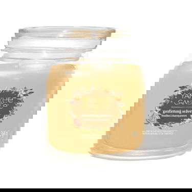 Sviečka Yankee Candle Signature Medium Jar 2 Wicks Glistening Leaves 368 g Oranžová | 43498, 2