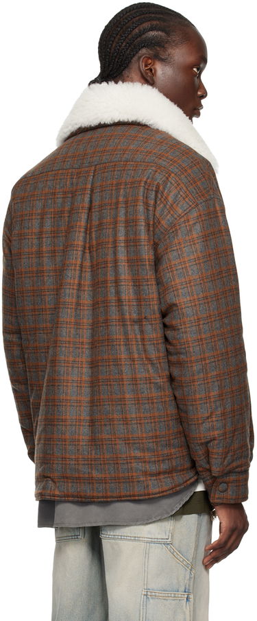 Bunda We11done We11done Insulated Plaid Faux-Shearling Jacket Hnedá | WD-SH2-24-170-M-BR, 2