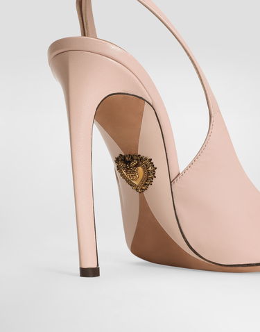 Tenisky a topánky Dolce & Gabbana Polished Goatskin Slingback Pumps Ružová | CG0855A57388I481, 3