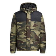 Camo Puff Colorblock Down Feather Jacket