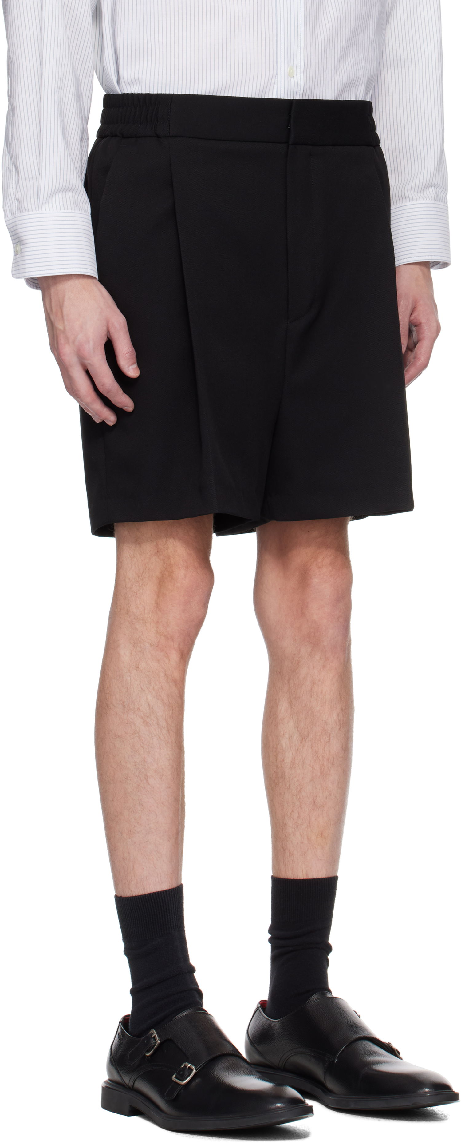 Šortky BOSS Hugo Pleated Shorts Čierna | 50540339, 1