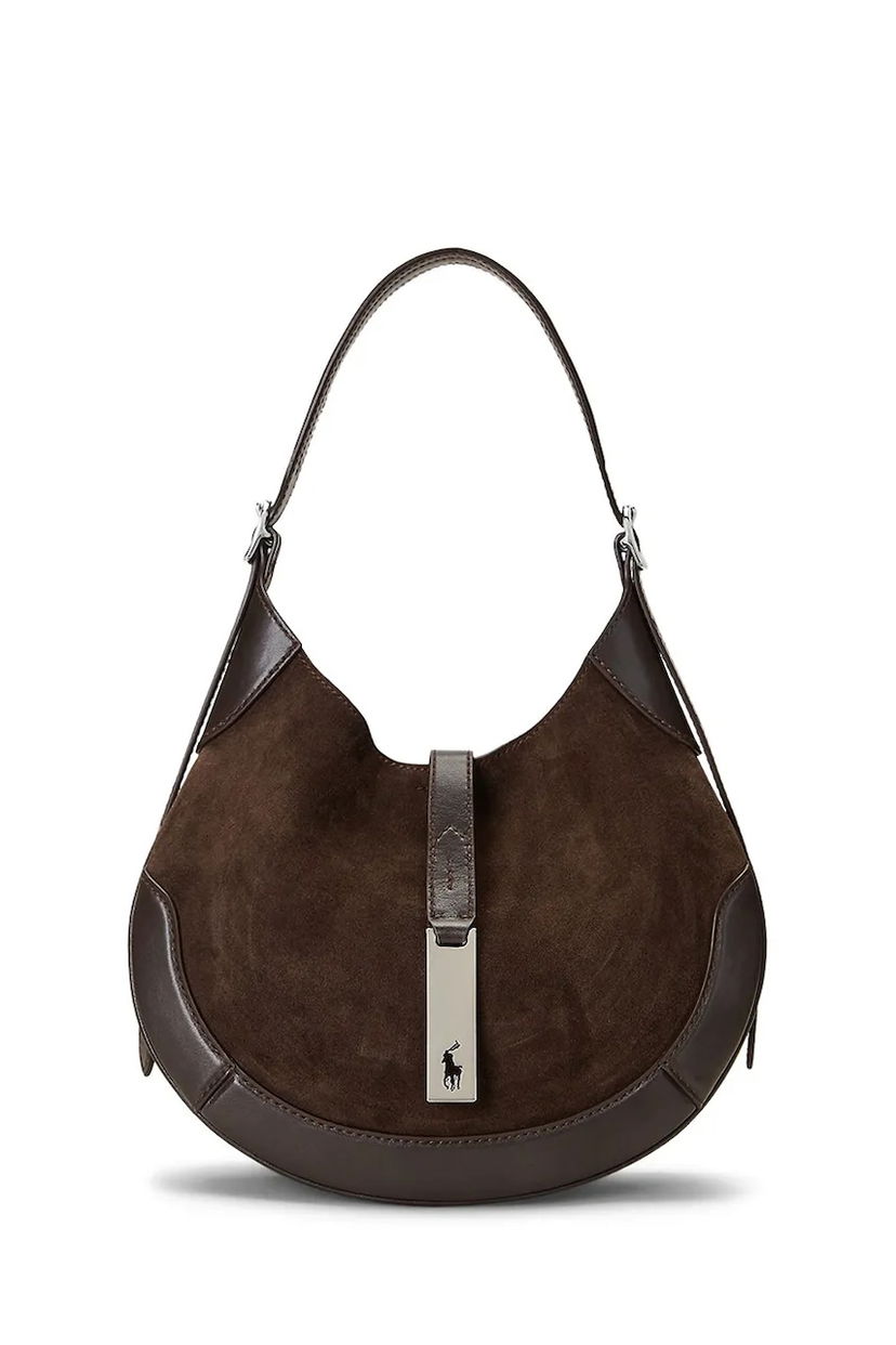 Kabelka Polo by Ralph Lauren Suede Handbag Hnedá | 428945972