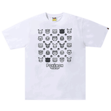 Tričko BAPE Baby Milo x Pokemon Monotone Tee #4 Biela | 2G73 110 913 WHITE, 0