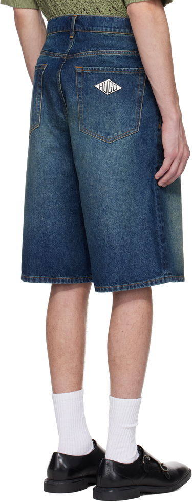 Šortky BOSS Hugo Logo Patch Denim Shorts Modrá | 50537732, 2