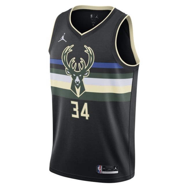 Dres Jordan Giannis Antetokounmpo Bucks Statement Edition 2020 Jersey Čierna | CV9484-010, 0