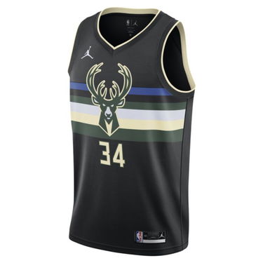 Dres Jordan Giannis Antetokounmpo Bucks Statement Edition 2020 Jersey Čierna | CV9484-010, 0
