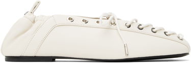 Šaty GANNI GANNI Lace-Up Ballerina Flats Biela | S2962, 0