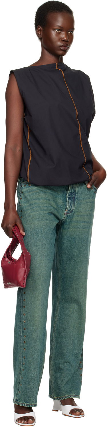 Tielko Baserange Sleeveless Turn Neck Top Čierna | TOTU-PO-SP25, 3