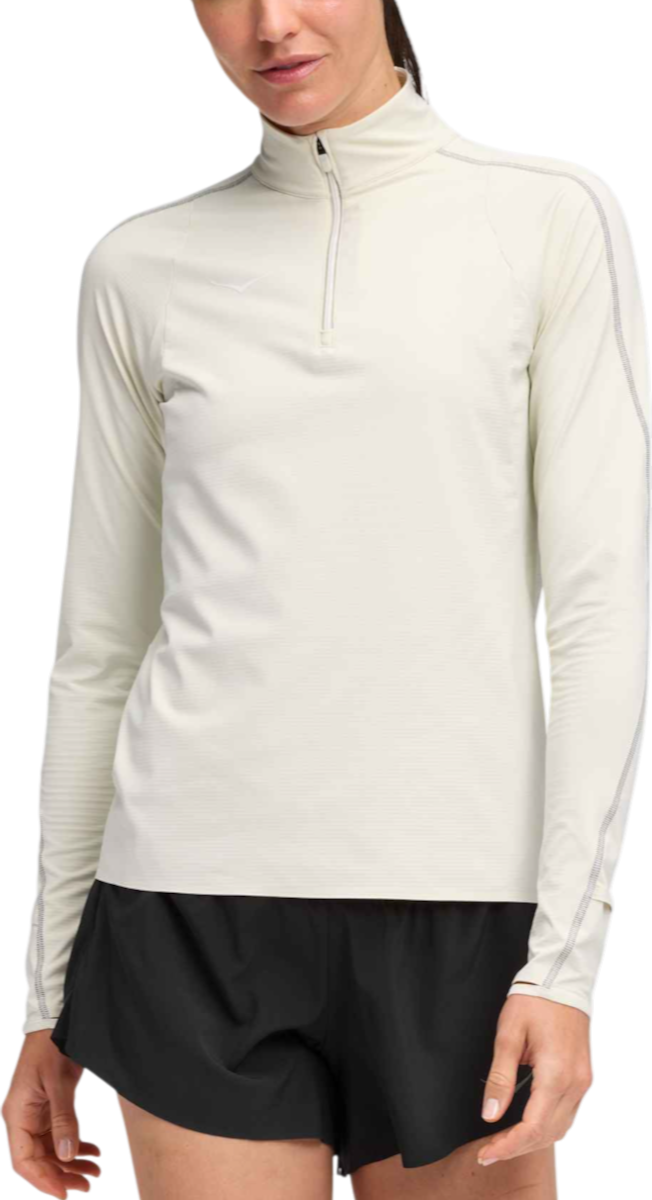 Mikina Hoka One One Hoka GlideTech Quarter Zip Top Biela | 1164155-tls