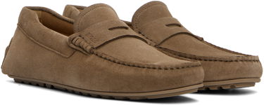 Tenisky a topánky BOSS BOSS Suede Loafers Hnedá | 50541750, 3