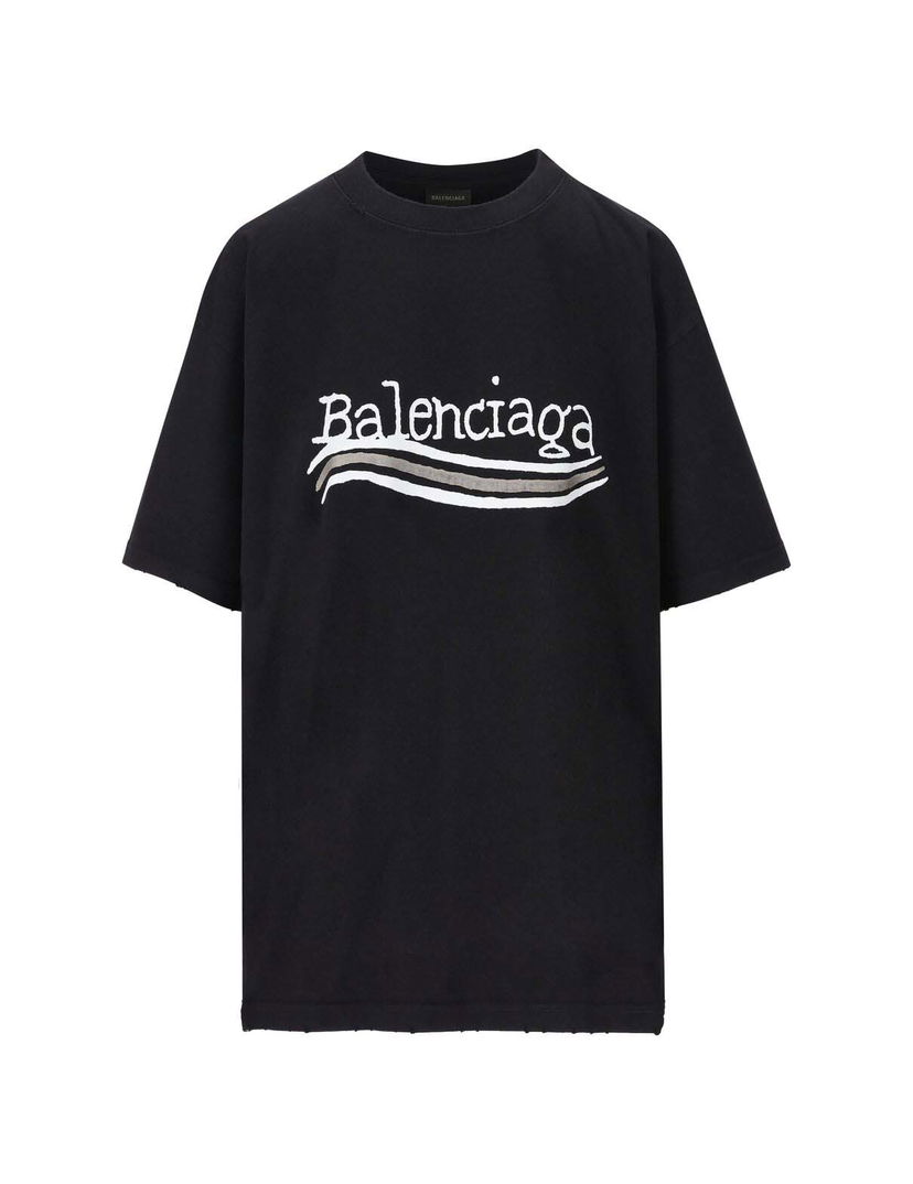 Tričko Balenciaga Hand Drawn Political Campaing Tee Čierna | 641655TNVE71197