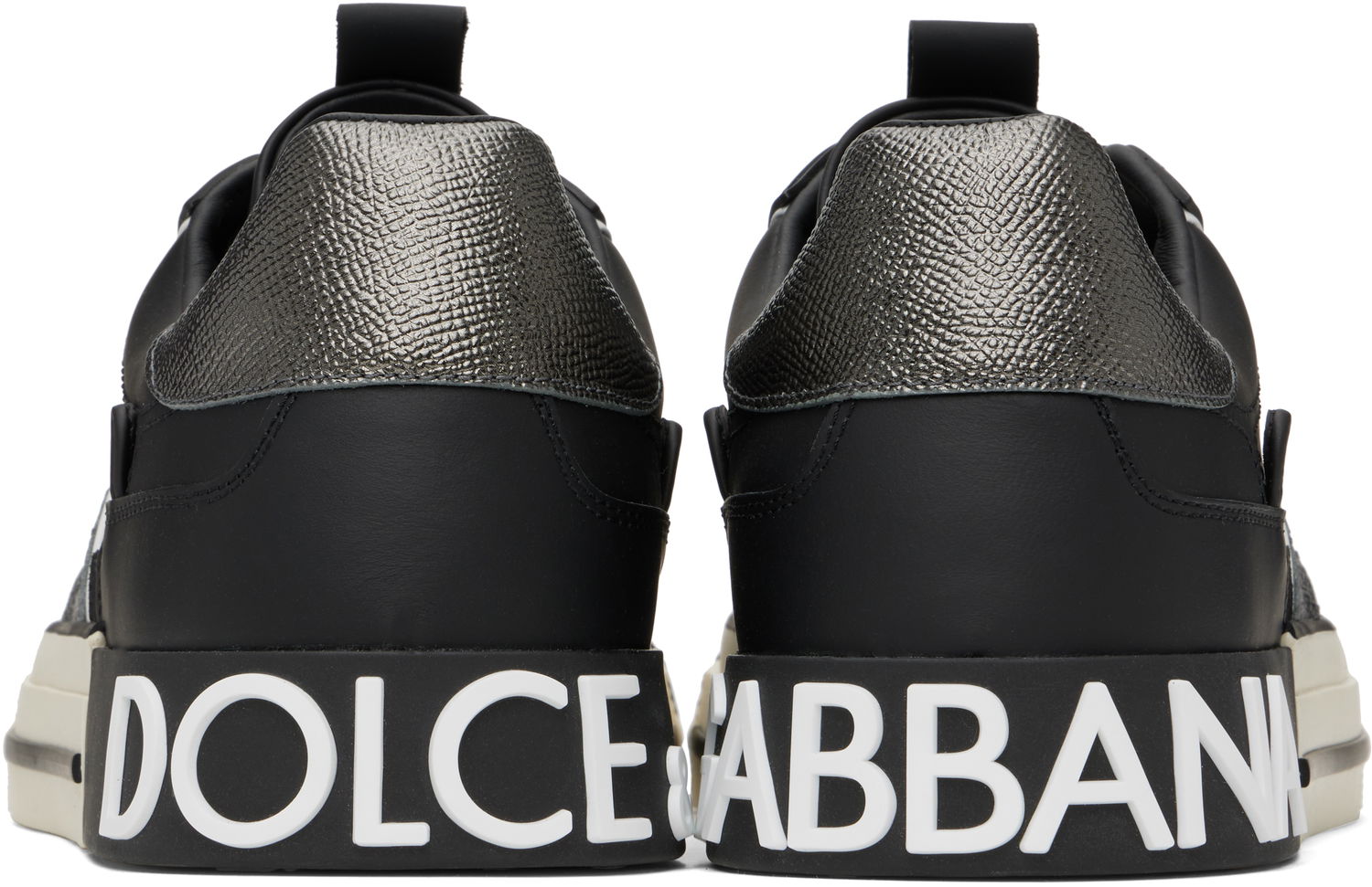 Tenisky a topánky Dolce & Gabbana Black & Silver NS1 Sneakers Čierna | CS1863AO223, 1