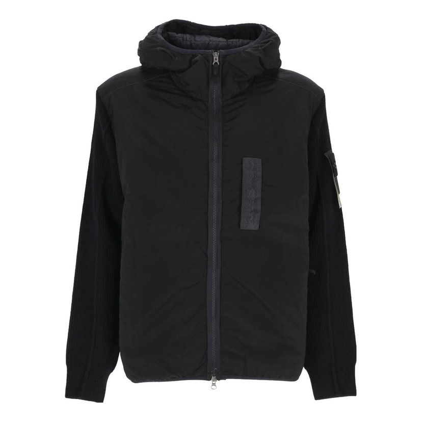 Mikina Stone Island Wool Logo Jacket Čierna | 791544134-V0020
