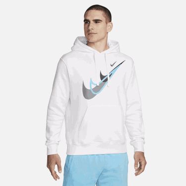 Mikina Nike mikina s kapucí Sportswear Biela | FZ0201-100, 0